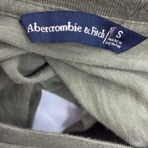 Abercrombie & Fitch Green Long Sleeve Graphic Tee Womens Size S "I Can Dig It" - Picture 6 of 8